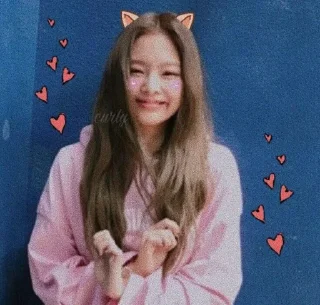 🍓 emoji Jennie cute Telegram sticker 9 of 22