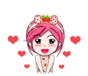 😸 emoji strawberry lady Telegram sticker 8 of 40