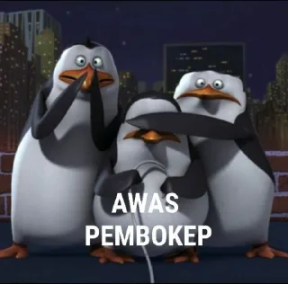 😲 emoji Pasukan Pinguin Rio @n8gil Telegram sticker 5 of 42