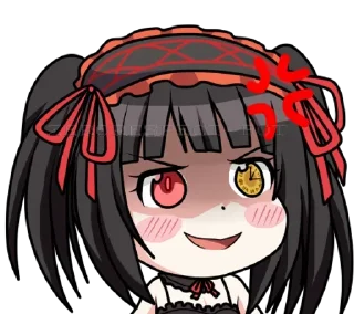 💢 emoji Chibi Kurumi ➜ @animee_stickers Telegram sticker 7 of 33
