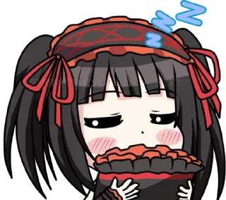 😴 emoji Chibi Kurumi ➜ @animee_stickers Telegram sticker 11 of 33