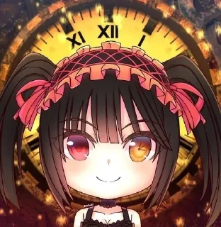 Sticker from Kurumi tokisaki chibi × @voidstickers