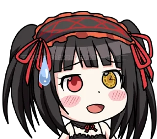 😅 emoji Chibi Kurumi ➜ @animee_stickers Telegram sticker 19 of 33