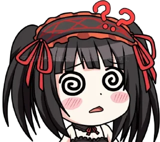 😵‍💫 emoji Chibi Kurumi ➜ @animee_stickers Telegram sticker 22 of 33