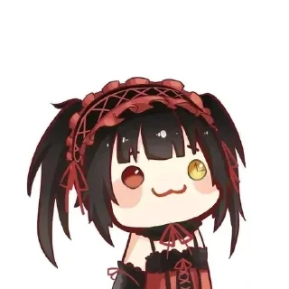 ♨️ emoji Kurumi tokisaki chibi × @voidstickers Telegram sticker 7 of 22