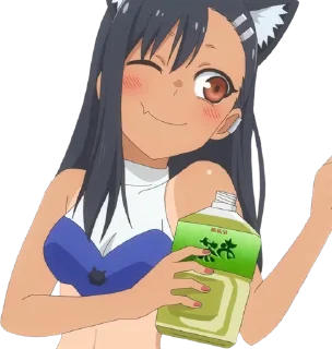 😉 emoji Ijiranaide, Nagatoro-san ➜ @animee_stickers Telegram sticker 9 of 40