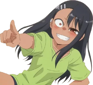 🤪 emoji Ijiranaide, Nagatoro-san ➜ @animee_stickers Telegram sticker 7 of 40