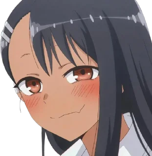 🙂 emoji Ijiranaide, Nagatoro-san ➜ @animee_stickers Telegram sticker 5 of 40