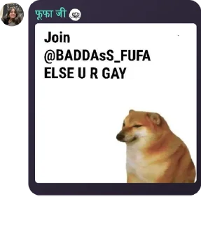 Sticker from Join @BADDAsS_FUFA Else u r a gay