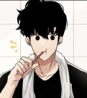 🤔 emoji Sung jin woo Telegram sticker 1 of 10