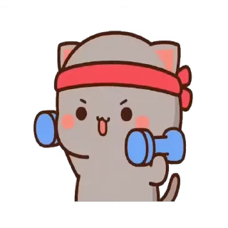 💪 emoji Peach & Goma @PeachLovesGoma Telegram sticker 13 of 51