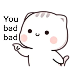 Sticker from Cat Bad Bad @kuachank