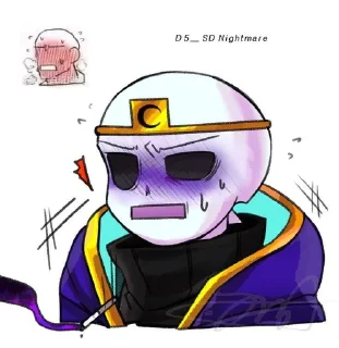 🚬 emoji SD! Nightmare Sans Telegram sticker 18 of 37