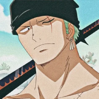 ☘ emoji Roronoa Zoro by: @neptoonshelp Telegram sticker 5 of 22