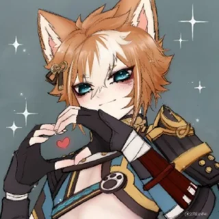 🦊 emoji Gorou -genshin impact. @CcvIMPACT Telegram sticker 19 of 47