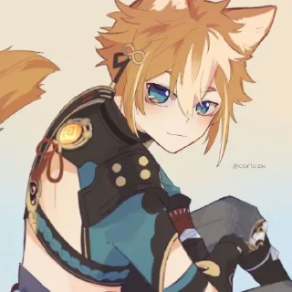 🦊 emoji Gorou -genshin impact. @CcvIMPACT Telegram sticker 17 of 47
