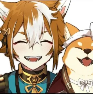 🦊 emoji Gorou -genshin impact. @CcvIMPACT Telegram sticker 22 of 47