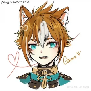 🦊 emoji Gorou -genshin impact. @CcvIMPACT Telegram sticker 23 of 47