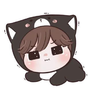 Sticker from ana black cat