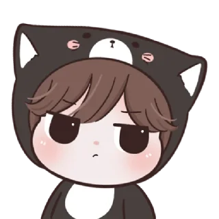 Sticker from ana black cat
