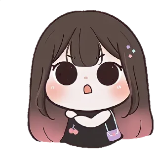 Sticker from ❲ ⎙ @crmll06 ❳ chubby girl ashpink