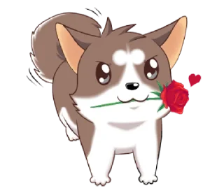 🌹 emoji Doggy @awcogan Telegram sticker 18 of 39