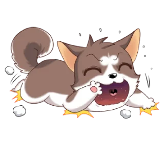 🤣 emoji Doggy @awcogan Telegram sticker 22 of 39