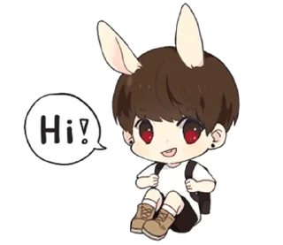 Sticker from tinybun boy with @sugarcunt