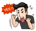Sticker from A man