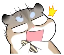 😨 emoji Pudding Hamster @tikelku Telegram sticker 22 of 41