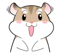 😀 emoji Pudding Hamster @tikelku Telegram sticker 1 of 41