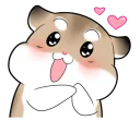 😙 emoji Pudding Hamster @tikelku Telegram sticker 10 of 41