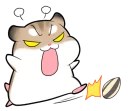 😤 emoji Pudding Hamster @tikelku Telegram sticker 14 of 41