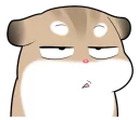 😔 emoji Pudding Hamster @tikelku Telegram sticker 16 of 41