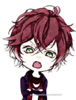 😠 emoji ayato sakamaki @animestickerchannel Telegram sticker 20 of 60