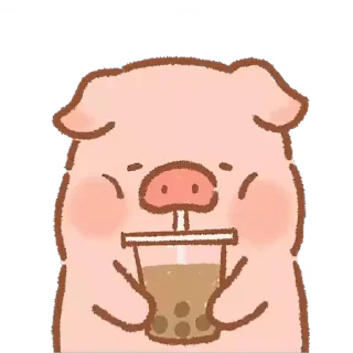🧋 emoji piggy @stickieri Telegram sticker 20 of 24