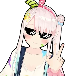 ✌️ emoji Airani Iofifteen (Hololive) @Anak_kucing_stiker Telegram sticker 19 of 44