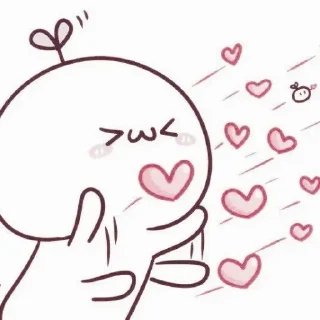🌸 emoji Blush × @burntpacks Telegram sticker 10 of 90