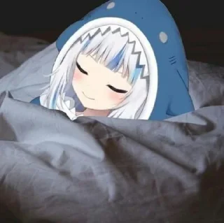 😴 emoji Gawr Gura || @clowtheme Telegram sticker 5 of 15