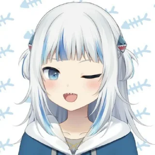 😉 emoji Gawr Gura || @clowtheme Telegram sticker 7 of 15