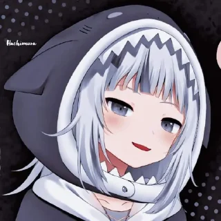 😦 emoji Gawr Gura || @clowtheme Telegram sticker 9 of 15