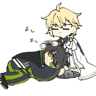 😇 emoji Mikaela Hyakuya Telegram sticker 24 of 27