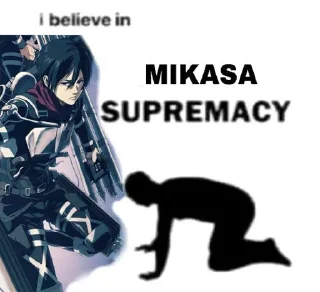 🤔 emoji Mikasa ackermans kang pack Telegram sticker 15 of 120
