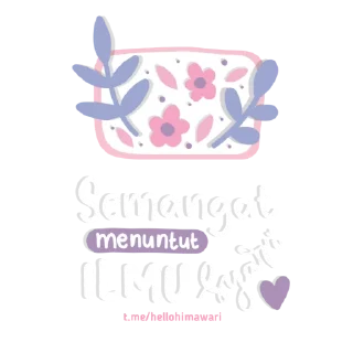 💜 emoji Hello Himawari Telegram sticker 7 of 30