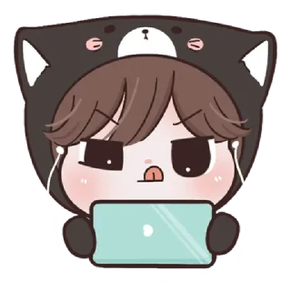 😼 emoji ana black cat Telegram sticker 19 of 40