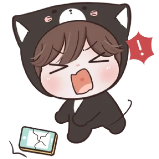 😼 emoji ana black cat Telegram sticker 22 of 40