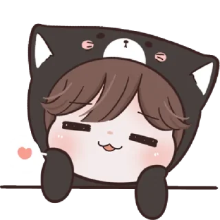 😼 emoji ana black cat Telegram sticker 14 of 40