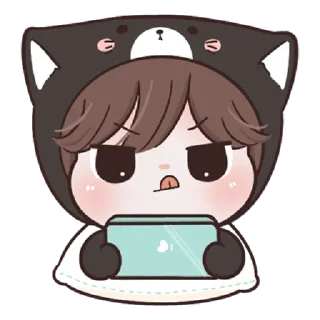 😼 emoji ana black cat Telegram sticker 6 of 40