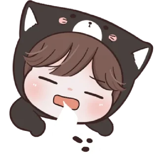😼 emoji ana black cat Telegram sticker 15 of 40