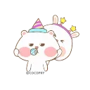 😐 emoji Puffy Bear 🌸 @stickersbag Telegram sticker 5 of 45